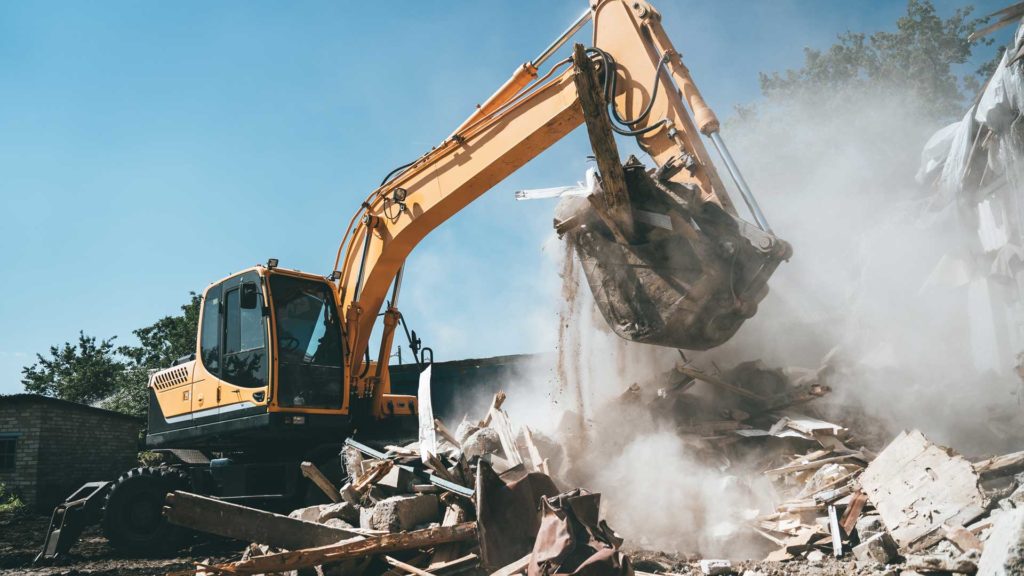 Demolition and dust excavator