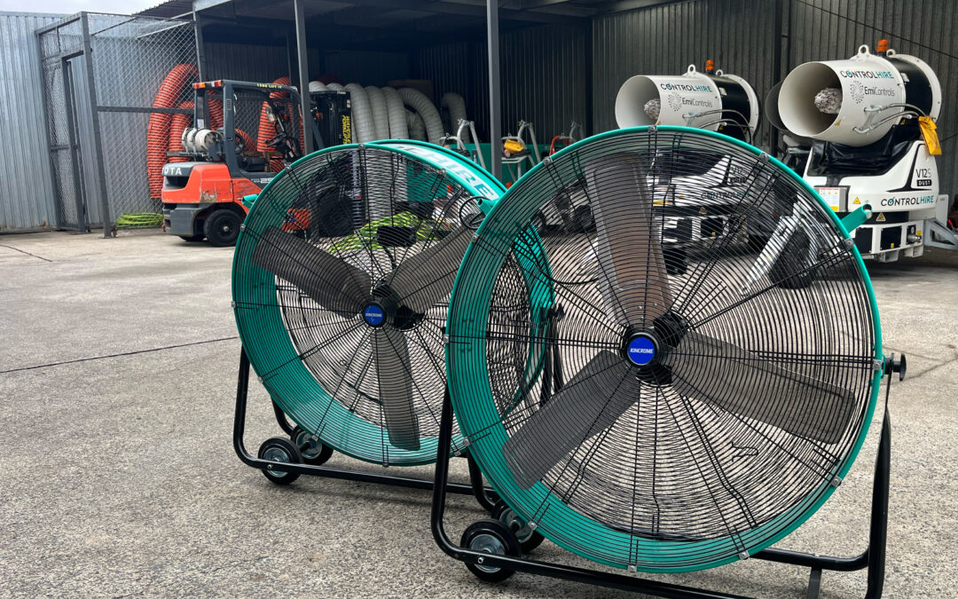 When should I consider using an industrial drum fan for ventilation?